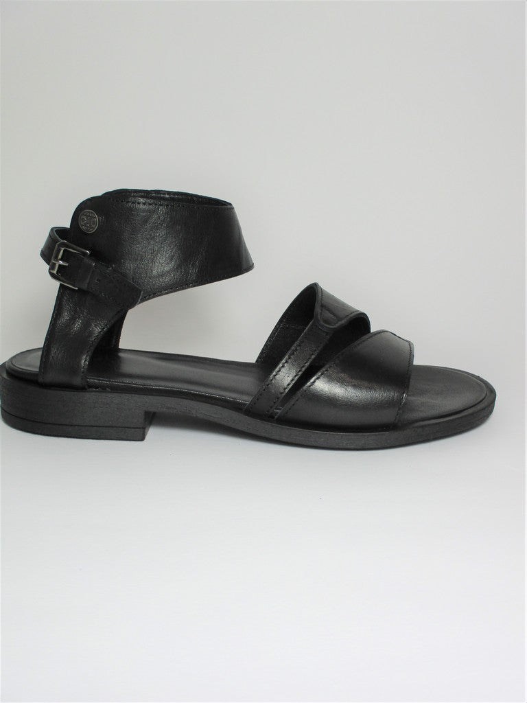 Sandalo pelle donna Oxs Julia 1058 Nero