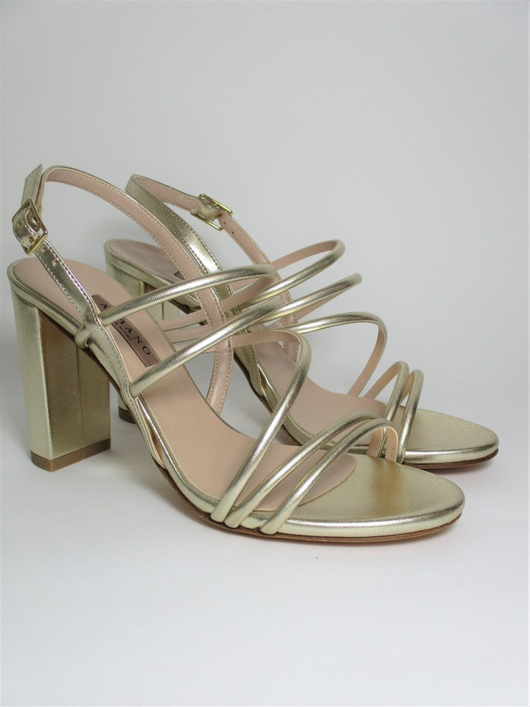 Sandalo pelle donna ALBANO 8108 platino