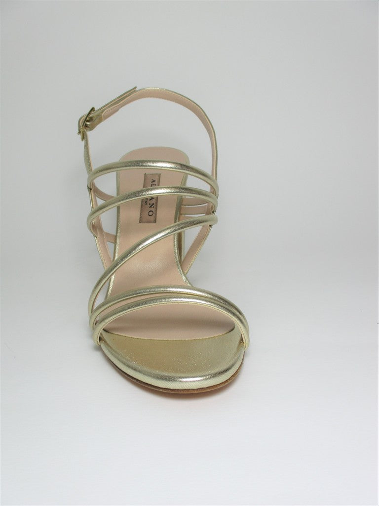 Sandalo pelle donna ALBANO 8108 platino