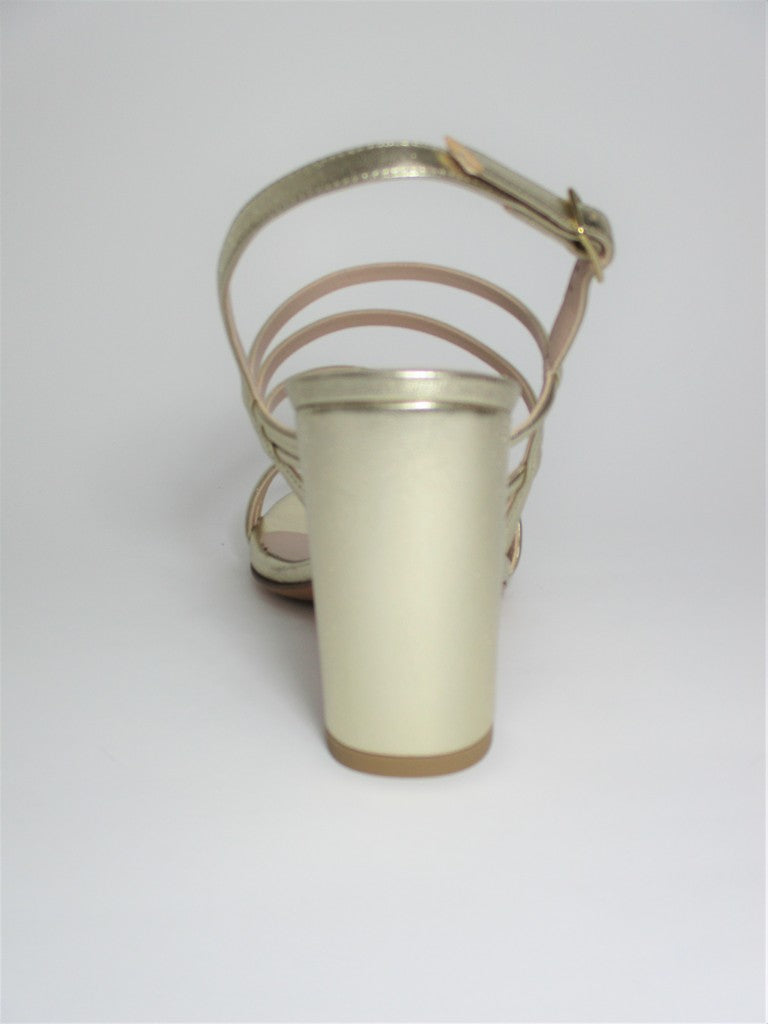 Sandalo pelle donna ALBANO 8108 platino