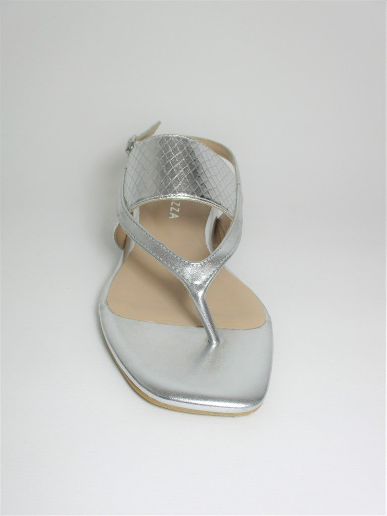 Sandalo pelle donna Apepazza PEGGY argento