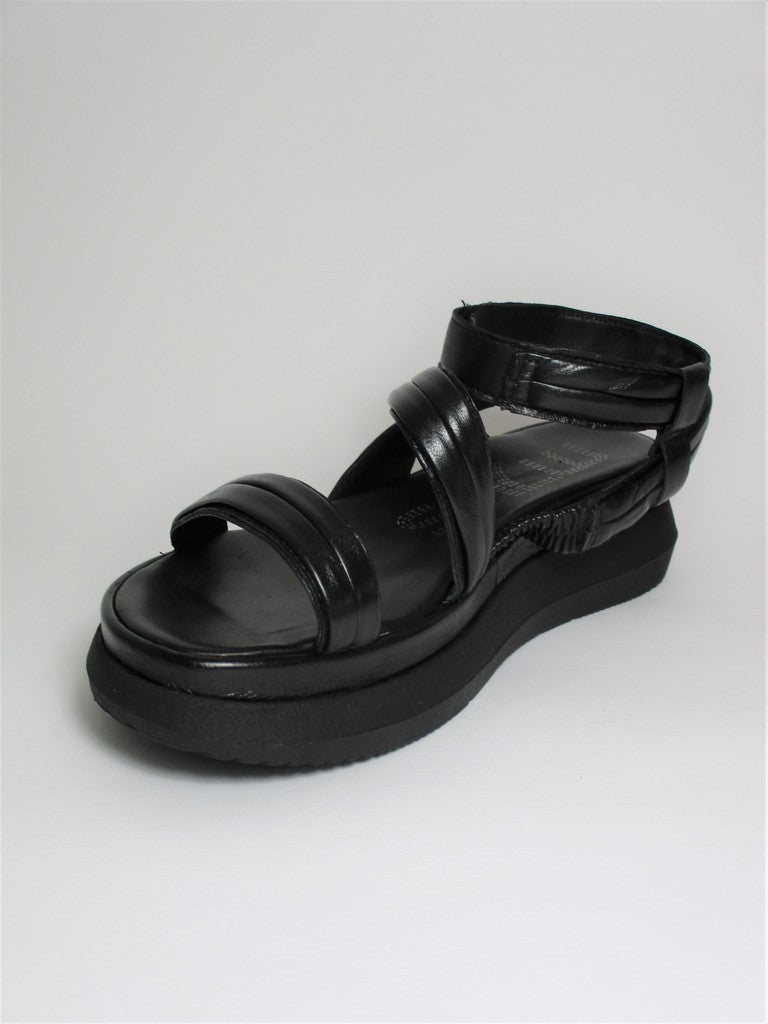 Sandalo zeppa pelle donna MJUS M38010 nero