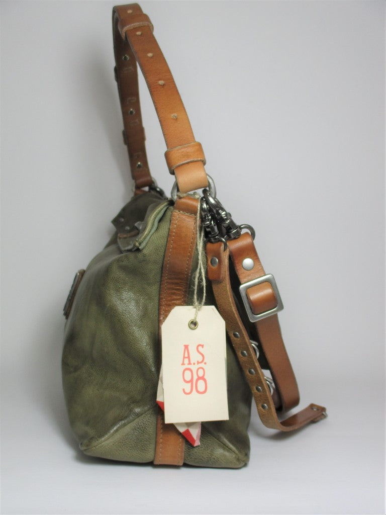 Borsa pelle donna As98 200548 Verde
