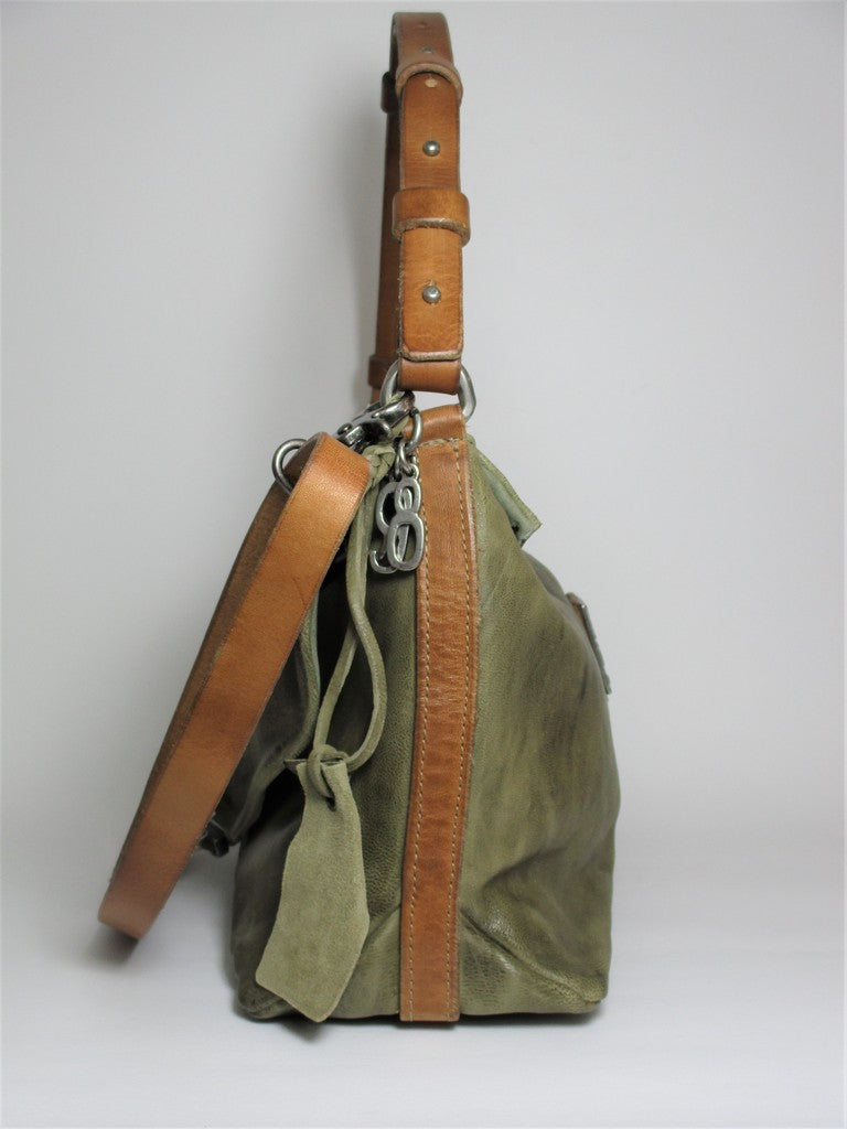 Borsa pelle donna As98 200548 Verde