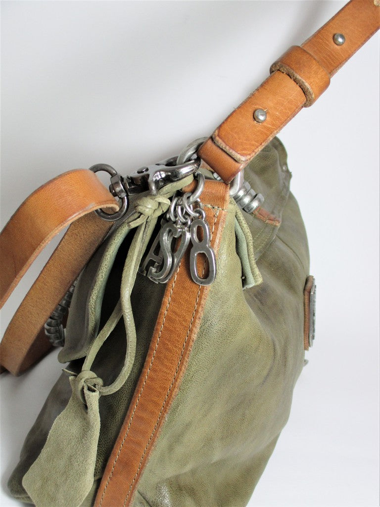 Borsa pelle donna As98 200548 Verde