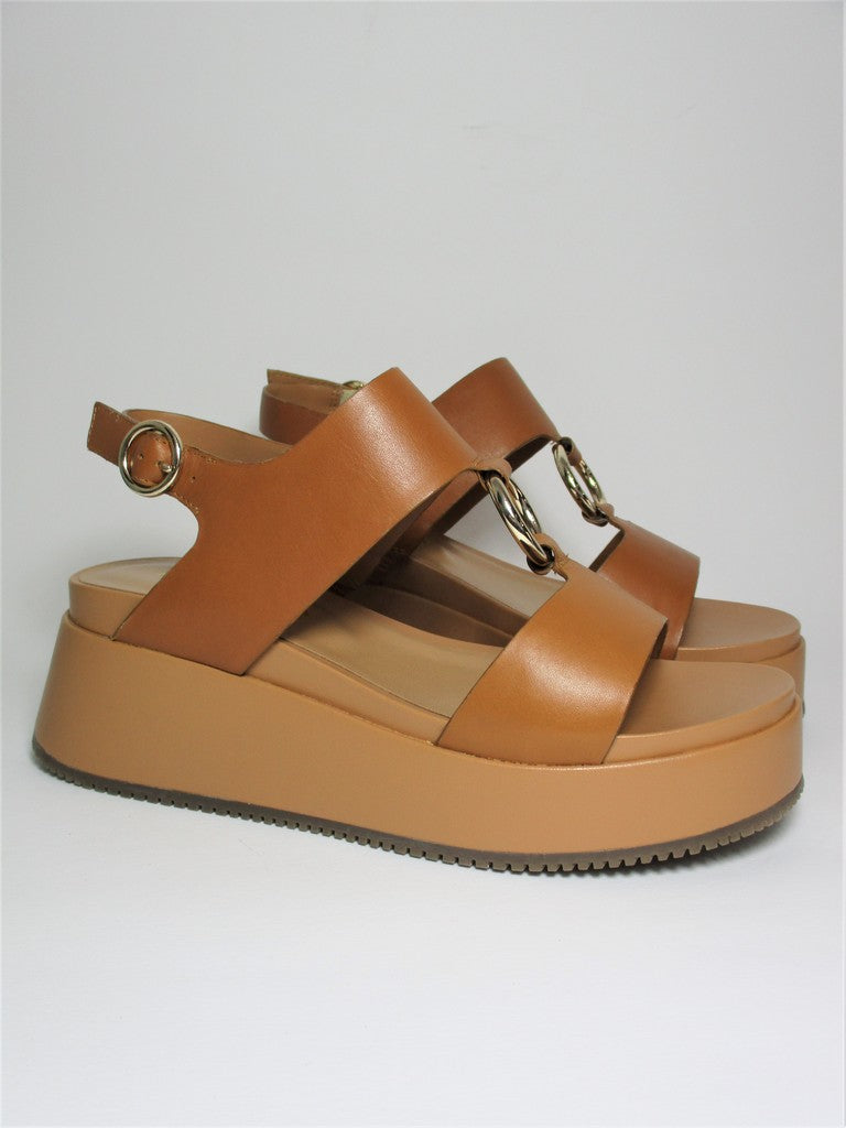 Sandalo pelle donna Apepazza Zelda Cuoio
