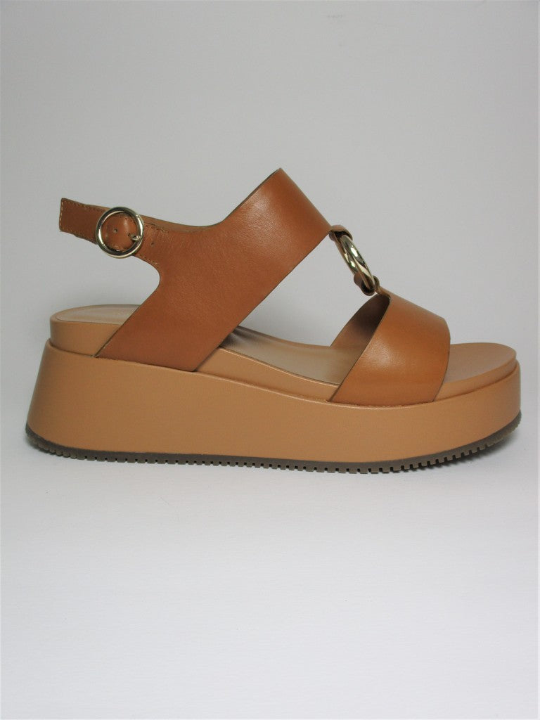 Sandalo pelle donna Apepazza Zelda Cuoio