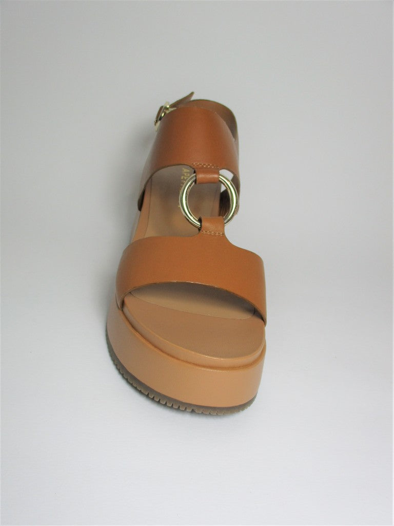 Sandalo pelle donna Apepazza Zelda Cuoio