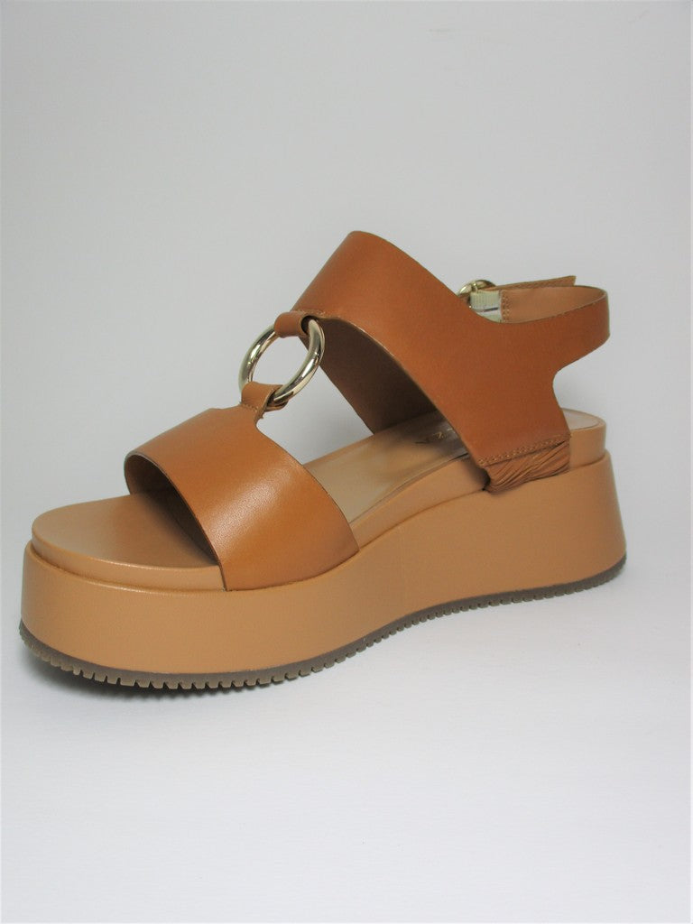 Sandalo pelle donna Apepazza Zelda Cuoio