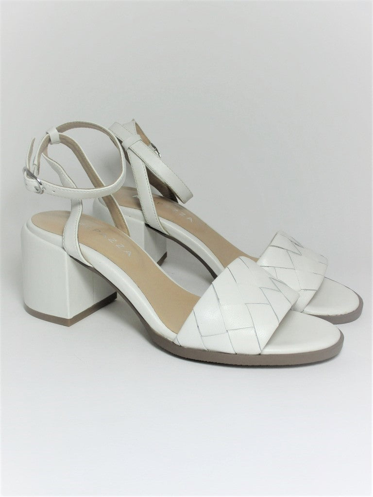 Sandalo pelle donna Apepazza Maggie Bianco