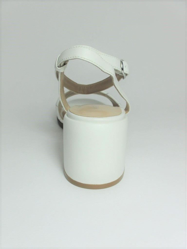 Sandalo pelle donna Apepazza Maggie Bianco