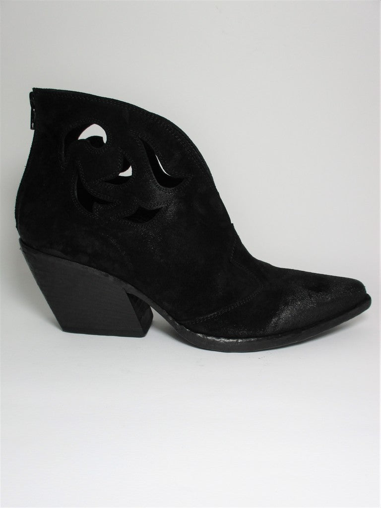 Tronchetto texano camoscio donna ELENA IACHI E2265 NERO