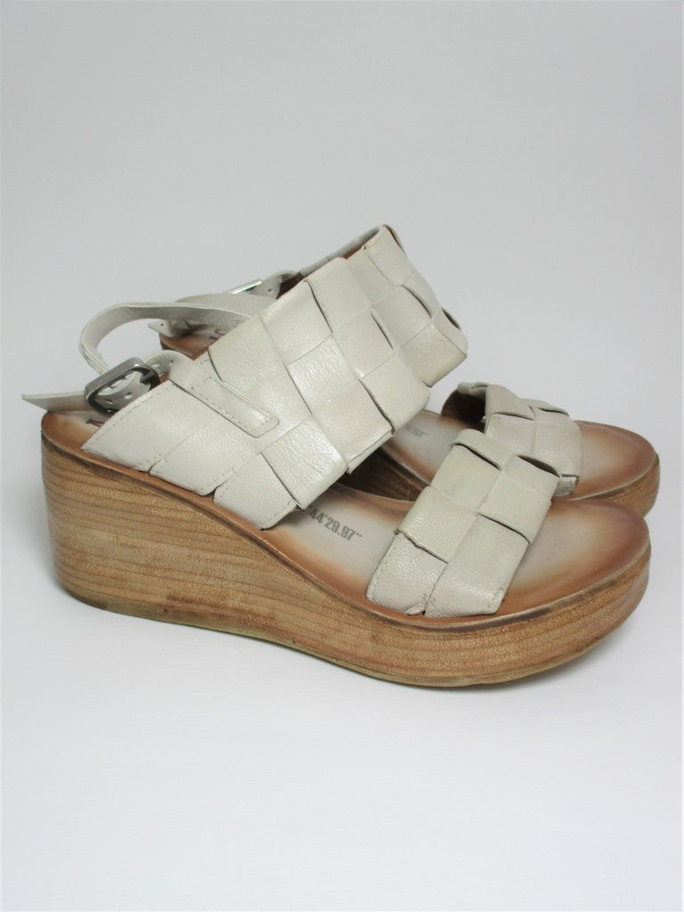 Zeppa pelle donna AS98 528067 bianca