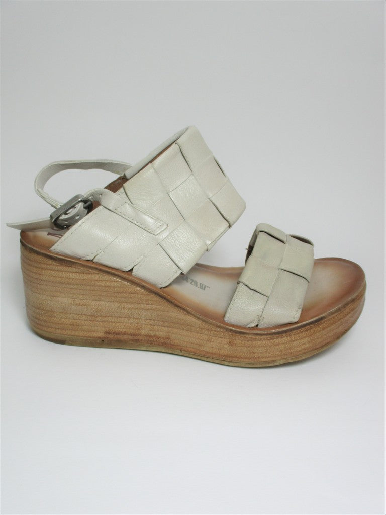 Zeppa pelle donna AS98 528067 bianca