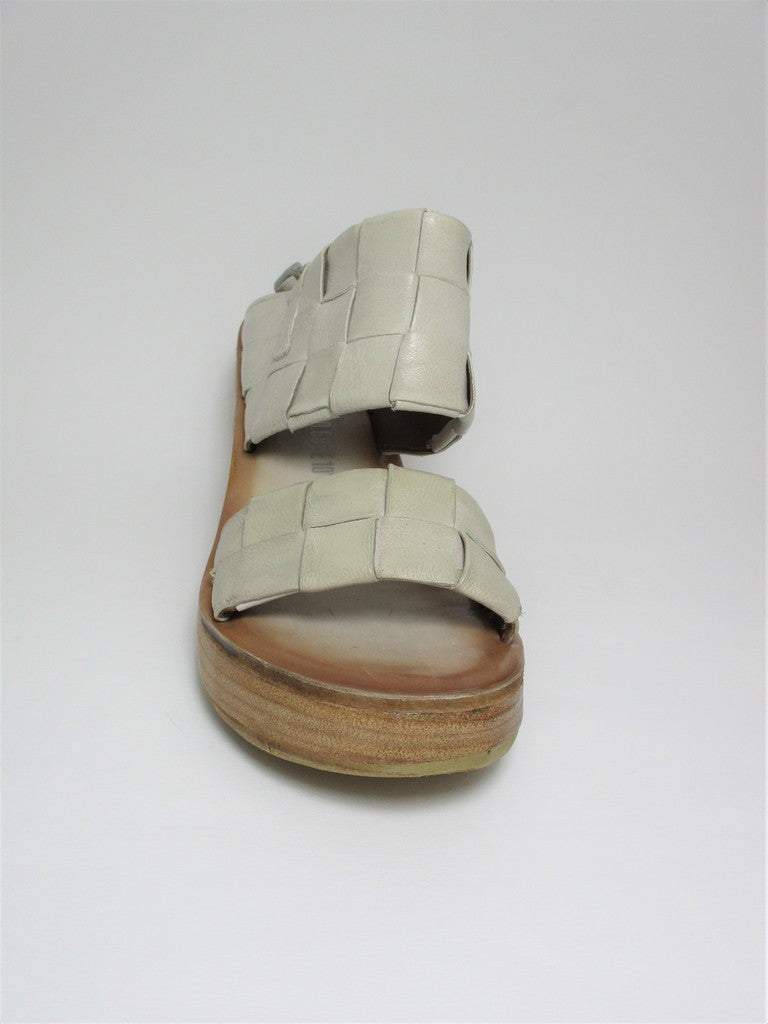 Zeppa pelle donna AS98 528067 bianca
