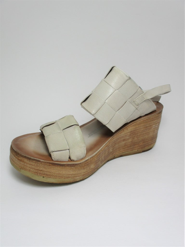 Zeppa pelle donna AS98 528067 bianca