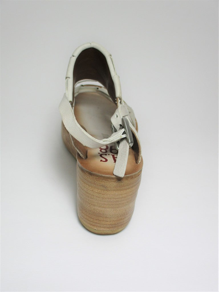 Zeppa pelle donna AS98 528067 bianca