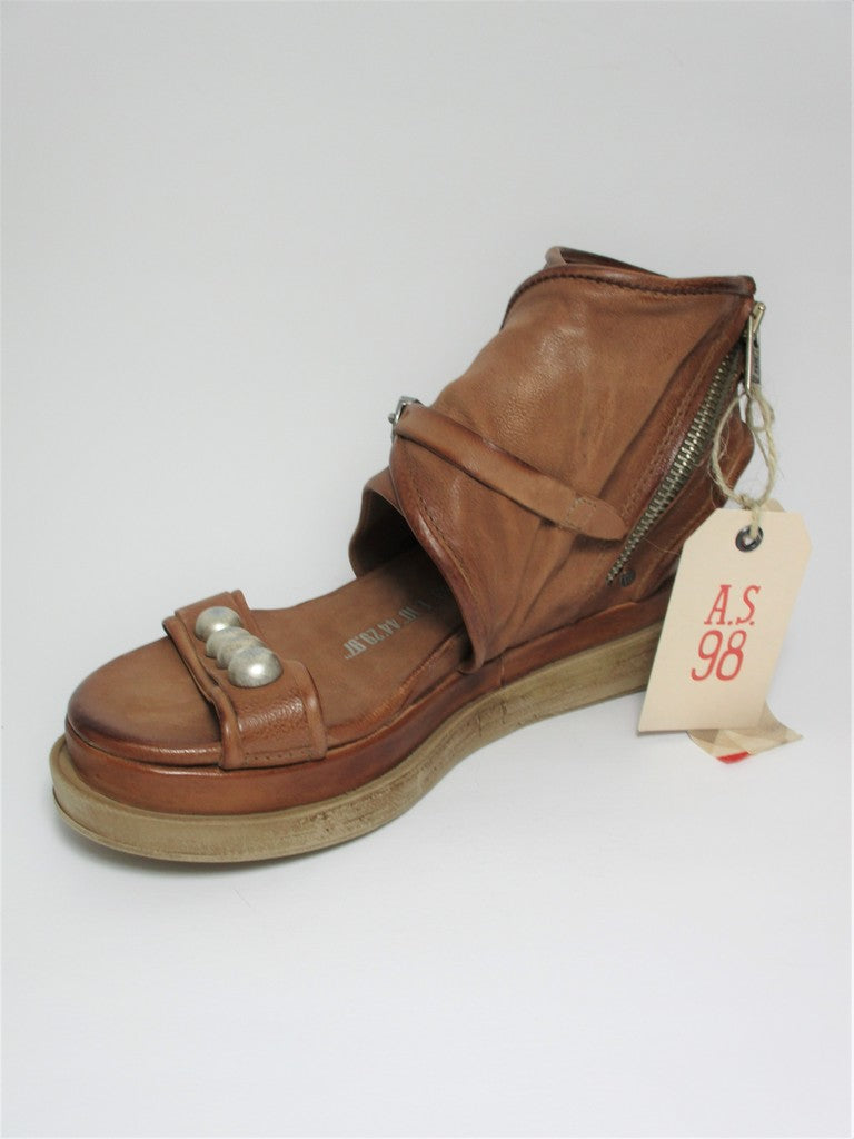 Zeppa pelle donna AS98 A15018 Cuoio