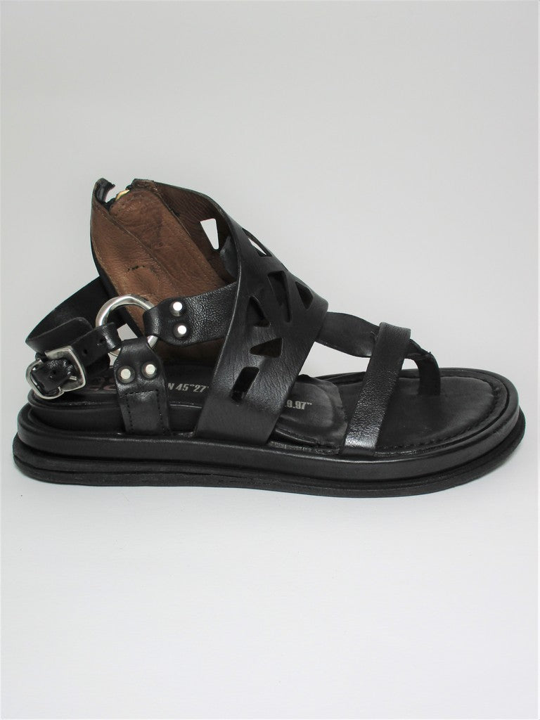 Sandalo pelle donna AS98 699038 Nero