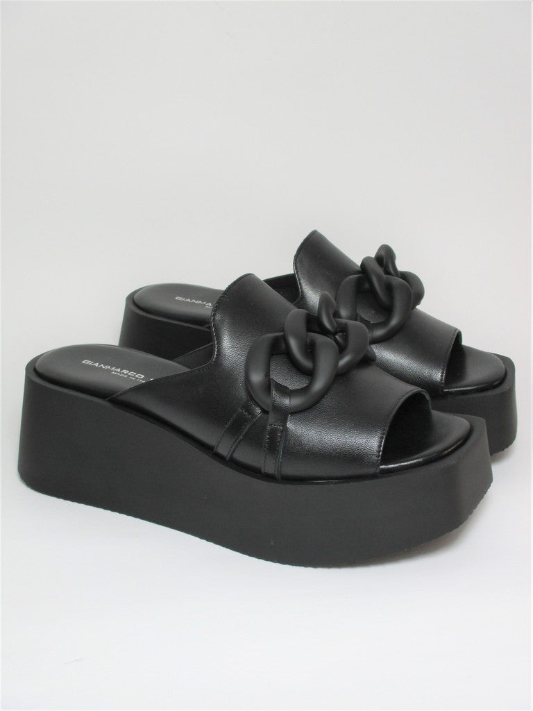 Sandalo pelle donna GIANMARCO SORELLI 2953/OPAK Nero