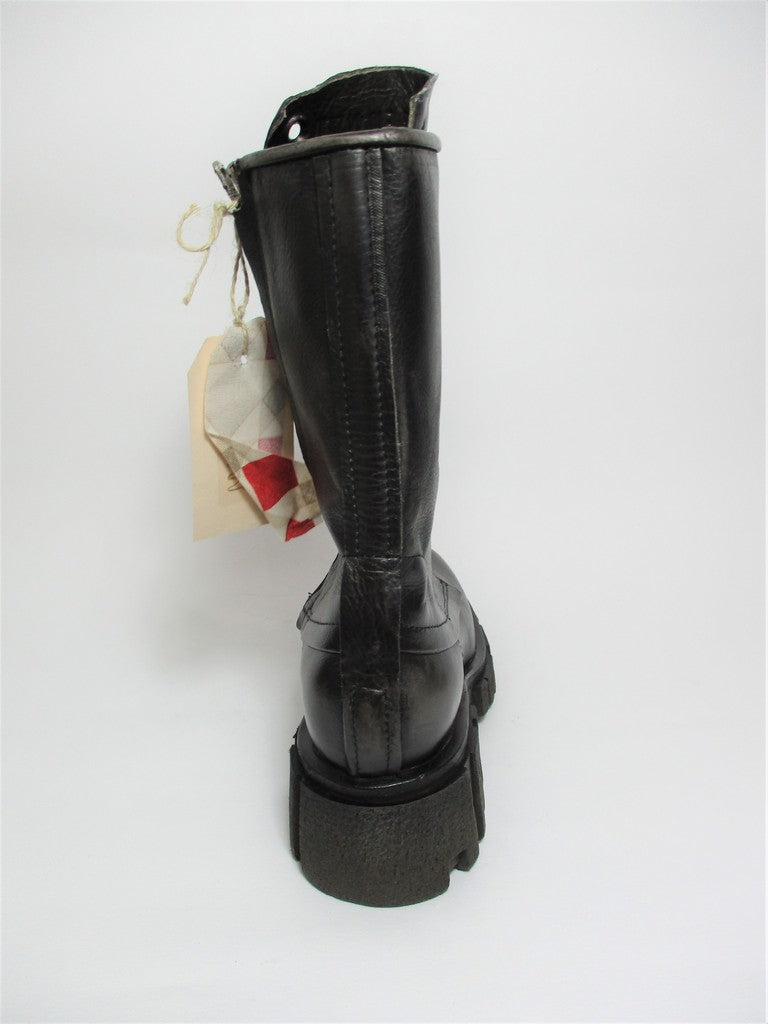 Anfibio pelle donna AS98 A54201 Nero Smoke