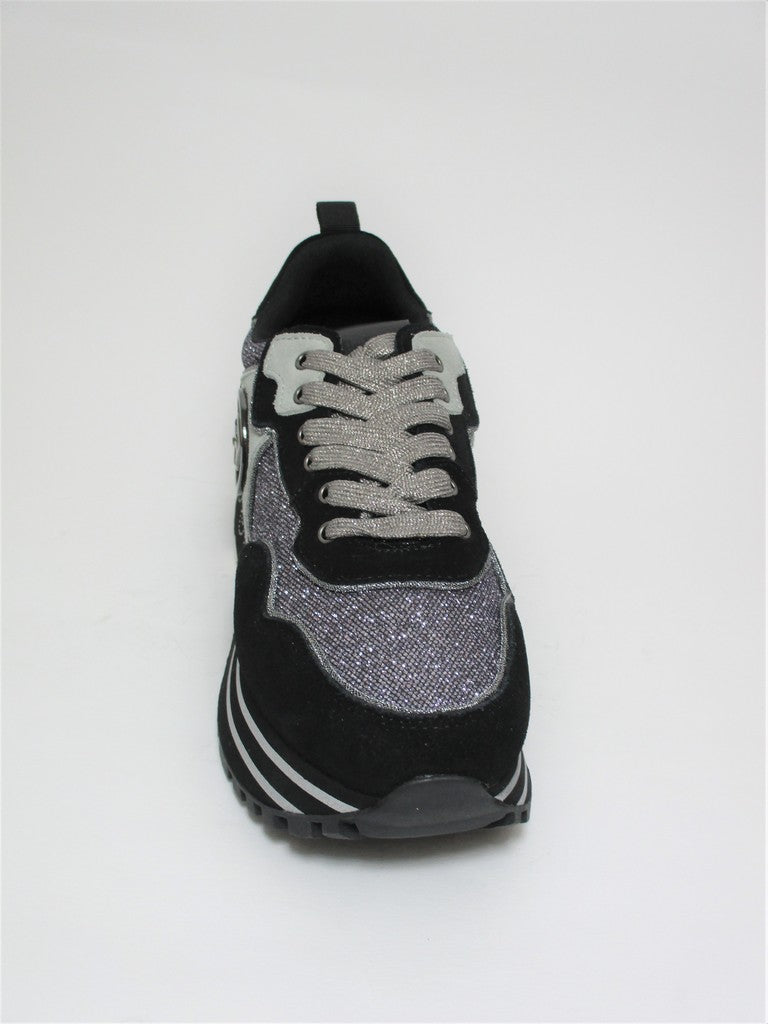 Sneaker pelle donna LIU JO Maxi Wonder 24 Nera/Argento