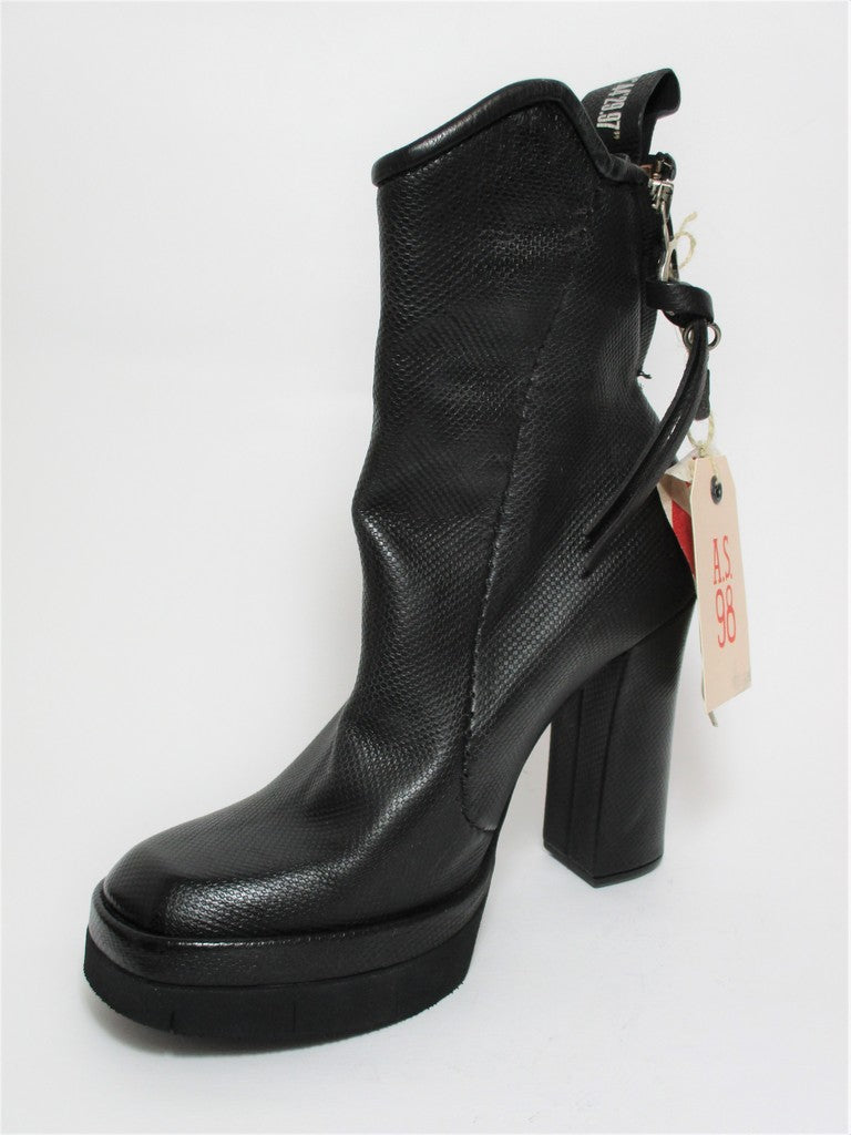 Stivaletto pelle donna AS98 A53206 Nero