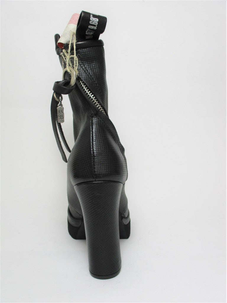 Stivaletto pelle donna AS98 A53206 Nero
