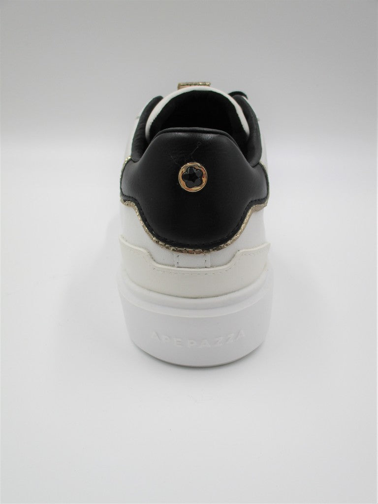 Sneaker donna APEPAZZA PEACE bianca/oro