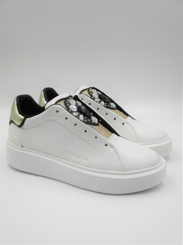 Sneaker Slip On donna APEPAZZA PARIS bianca