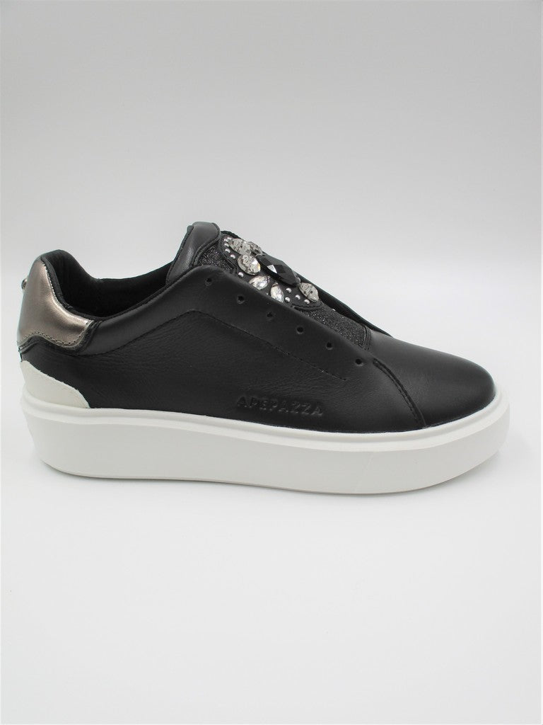 Sneaker Slip On donna APEPAZZA PARIS nera