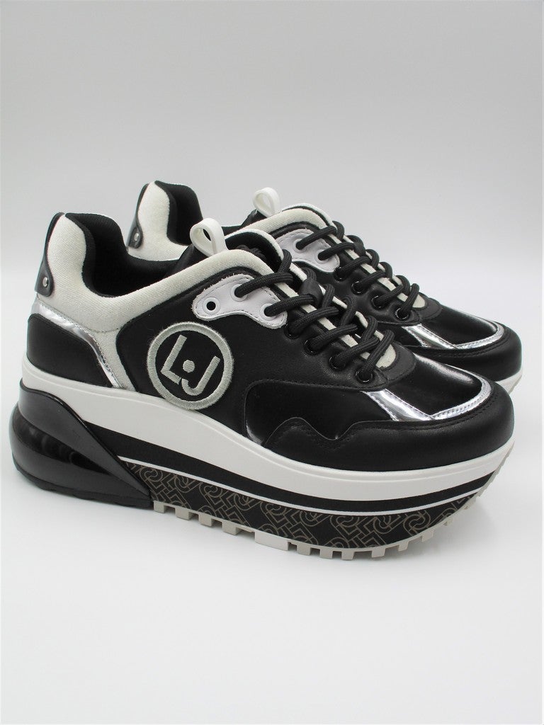 Sneaker pelle donna LIU JO AIR MAXI 1 Nera/Silver