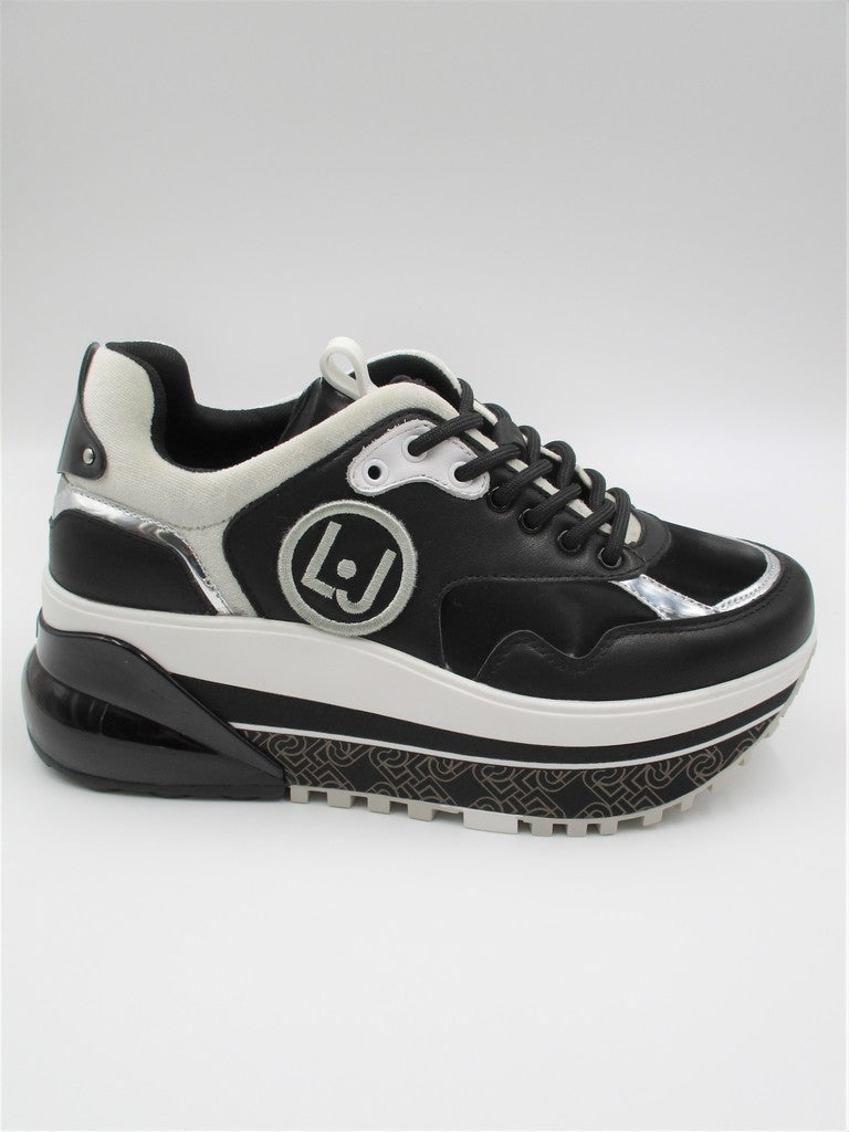 Sneaker pelle donna LIU JO AIR MAXI 1 Nera/Silver