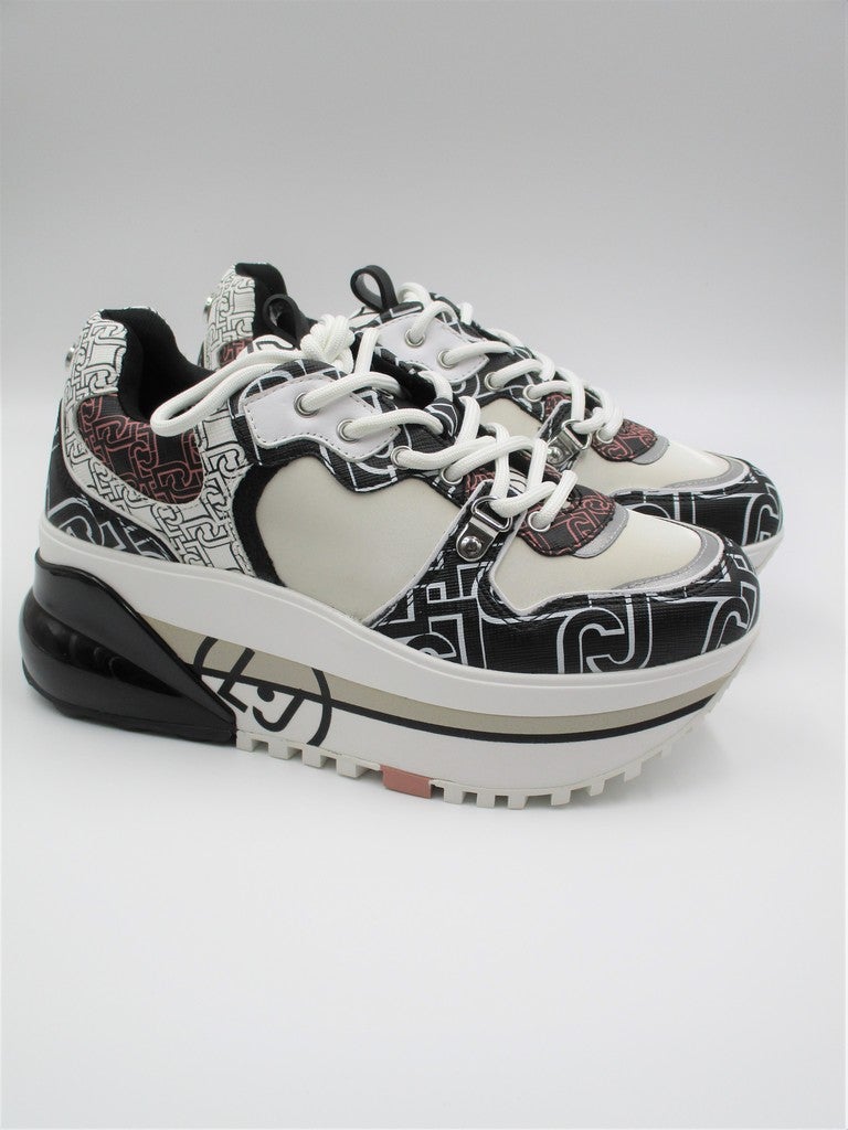 Sneaker pelle donna LIU JO AIR MAXI 1 Nera/Bianca