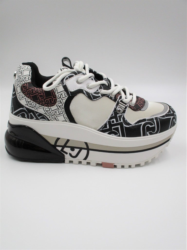 Sneaker pelle donna LIU JO AIR MAXI 1 Nera/Bianca