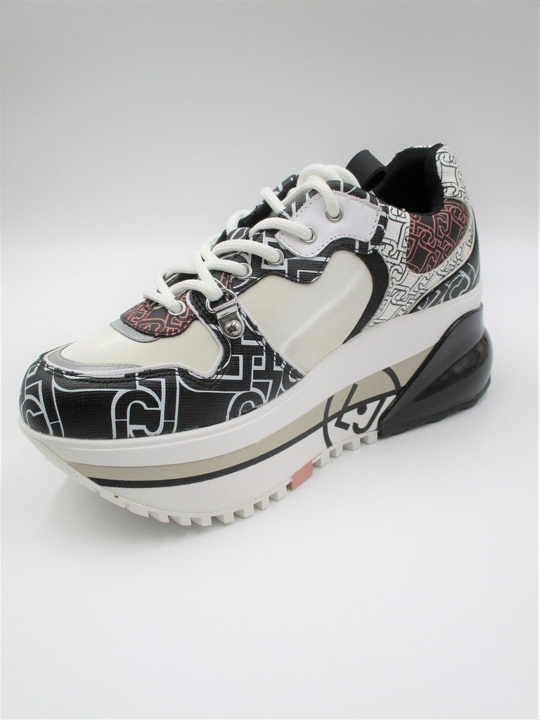 Sneaker pelle donna LIU JO AIR MAXI 1 Nera/Bianca