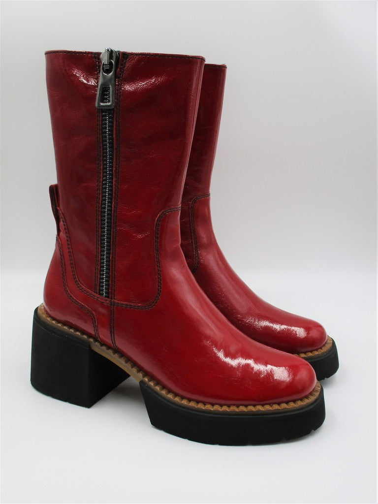Stivaletto pelle donna CRIS VERGRE' 5404 bordeaux