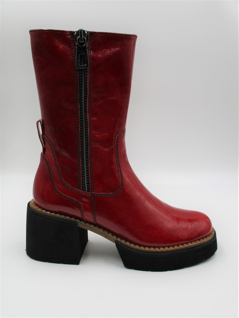 Stivaletto pelle donna CRIS VERGRE' 5404 bordeaux