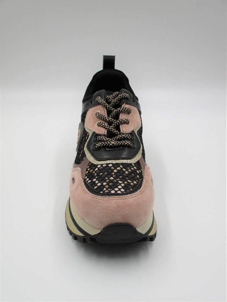 Sneaker pelle donna LIU JO Maxi Wonder 33 Nera/Rosa