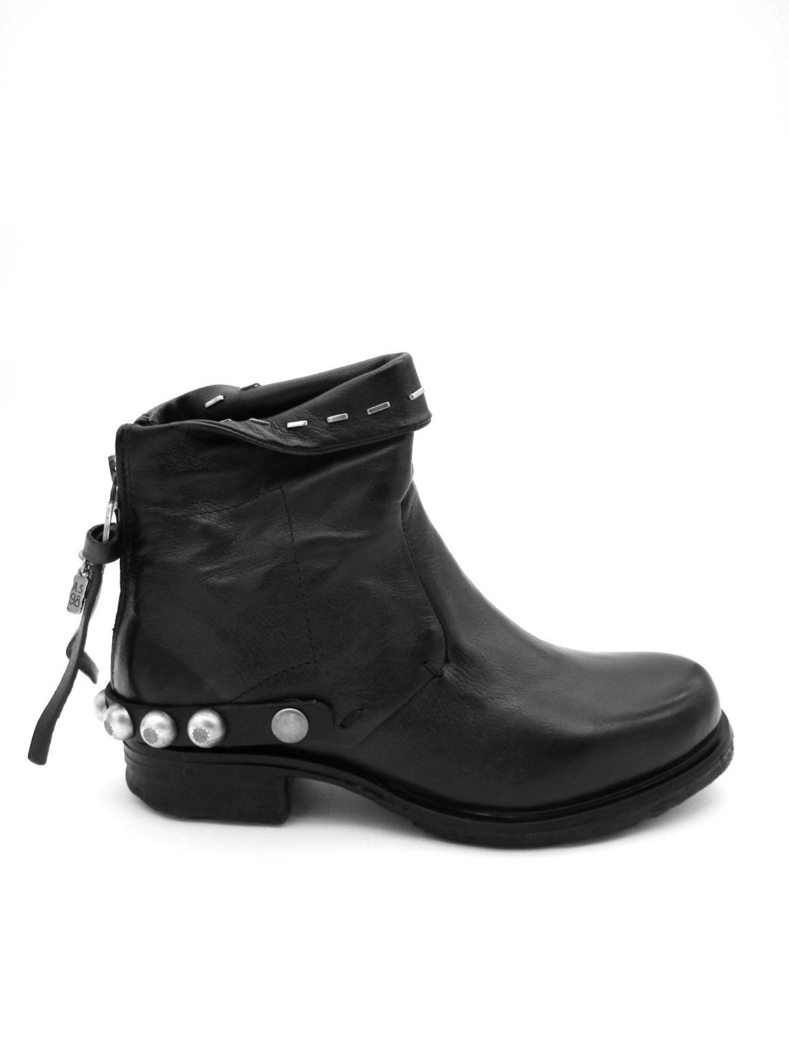 Stivaletto in pelle donna As98 A50212 Nero