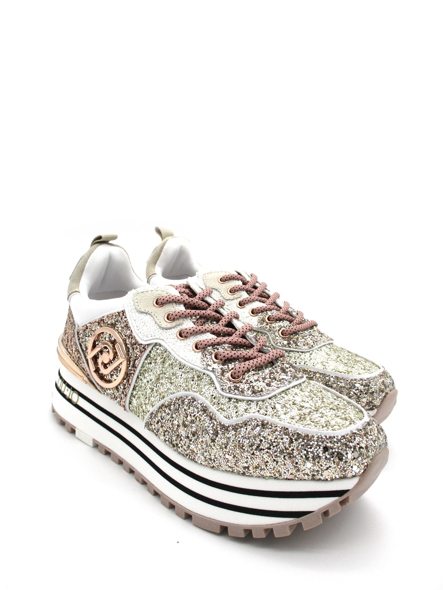 Sneaker LIU JO Maxi Wonder 1 Glitter Rose Gold