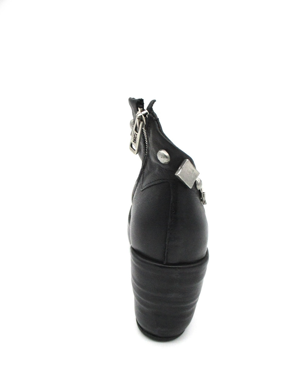 Sandalo zeppa in pelle donna As98 A76005 Black