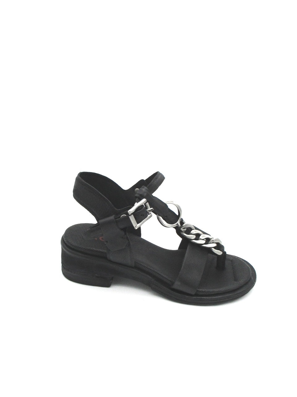Sandalo tacco in pelle donna As98 A70007 Black