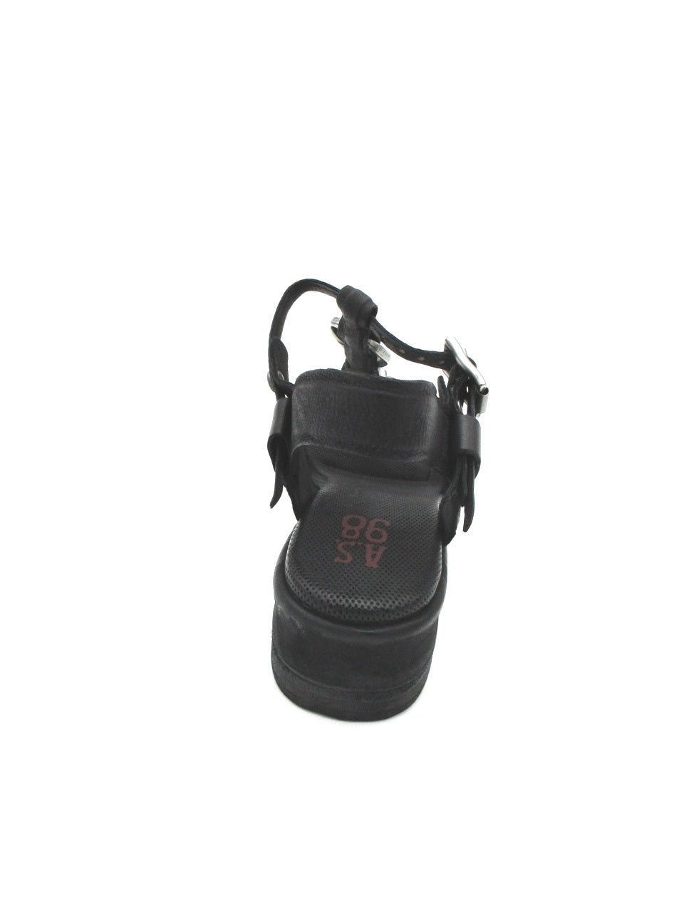 Sandalo tacco in pelle donna As98 A70007 Black