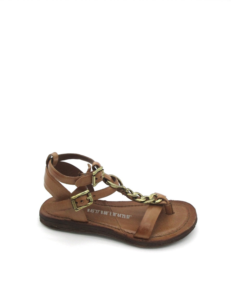 Sandalo in pelle donna As98 A16023 Camel