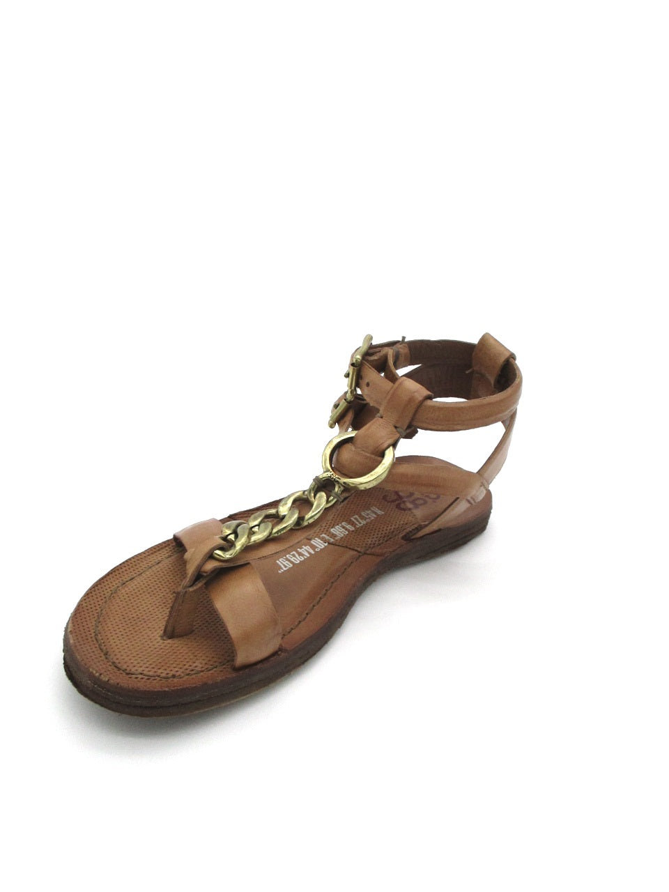 Sandalo in pelle donna As98 A16023 Camel