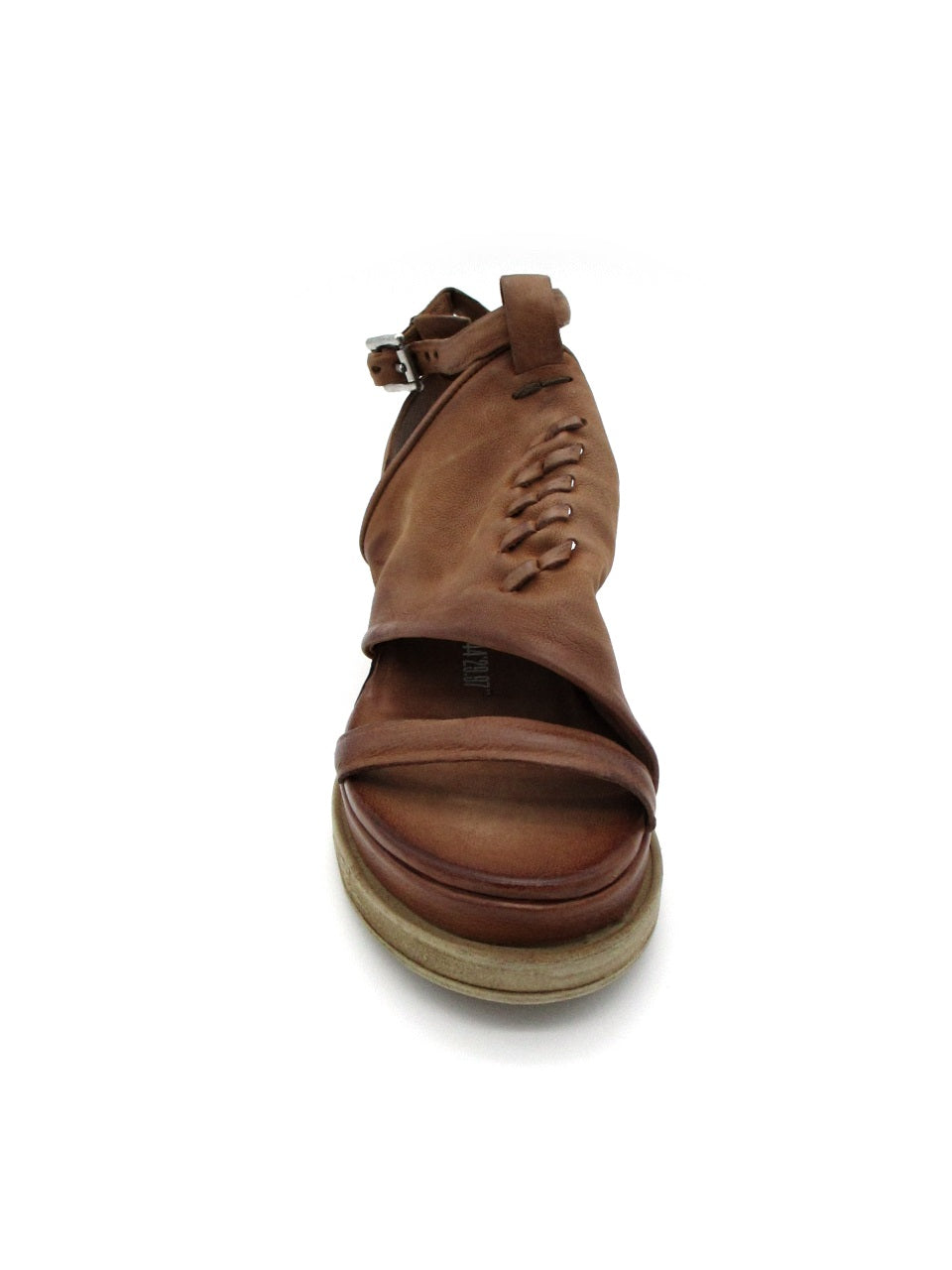 Sandalo zeppa in pelle donna As98 A15021 Calvados