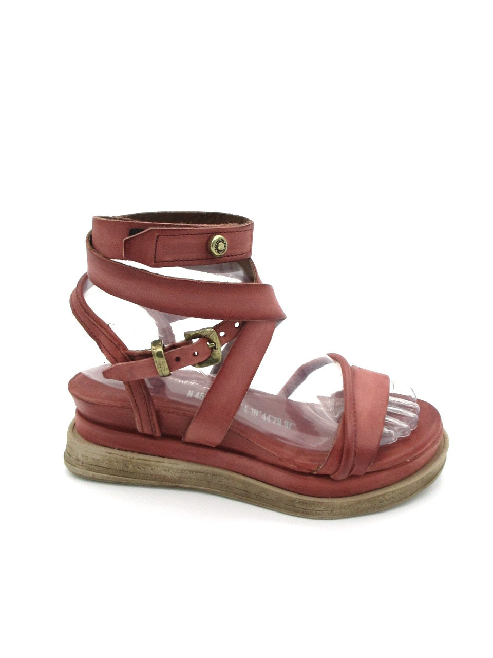 Sandalo zeppa in pelle donna As98 A15006 Mars