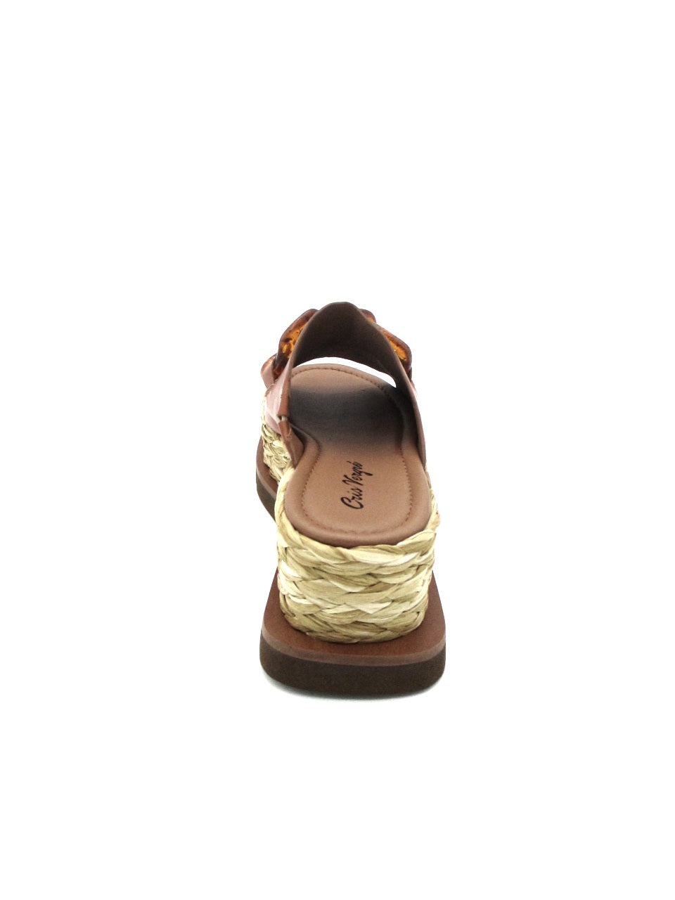 Sandalo zeppa EQ1901X Cris Vergrè Cuoio