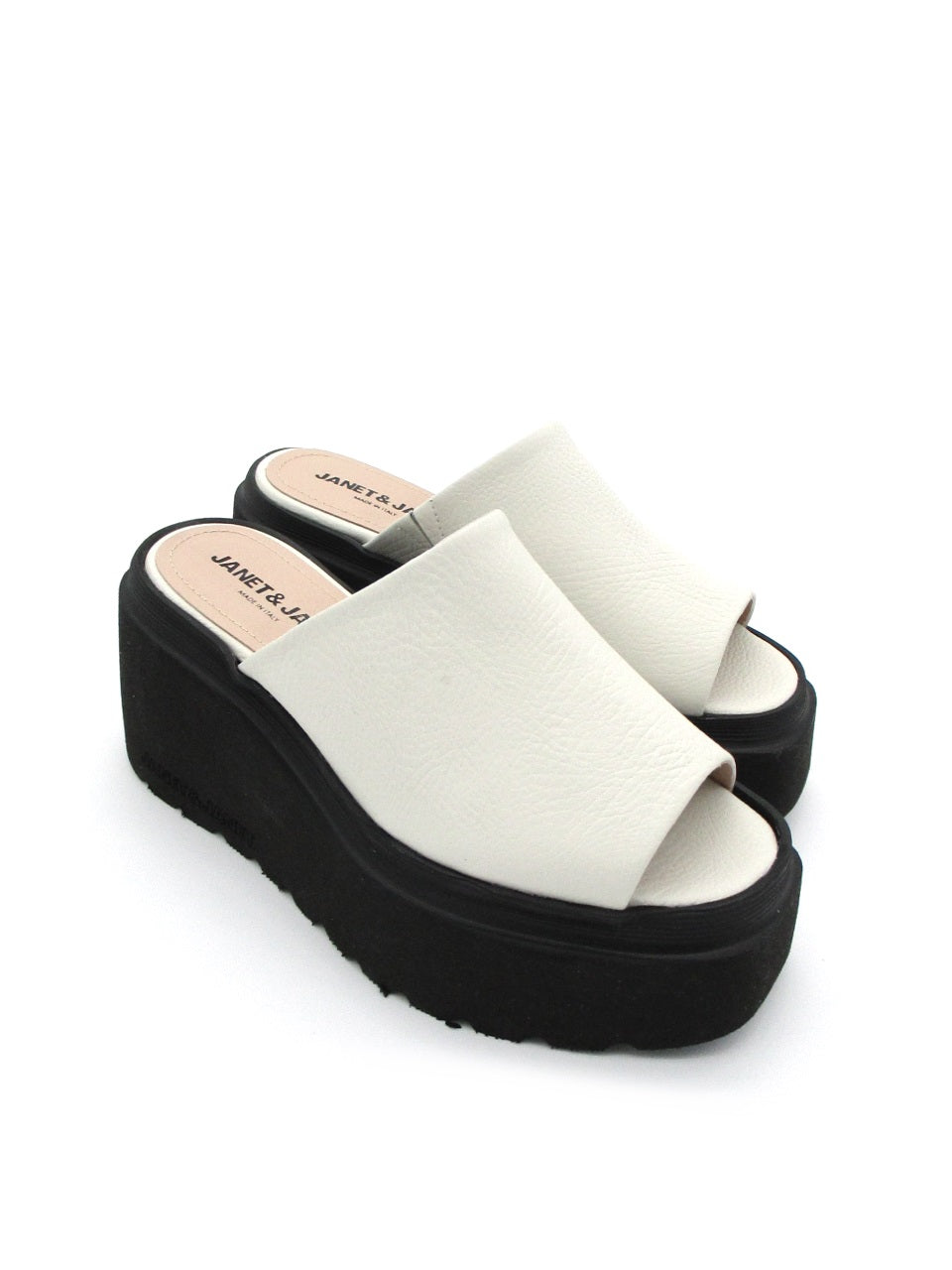 Ciabatta pelle donna Janet & Janet Agata 3183 Bianco